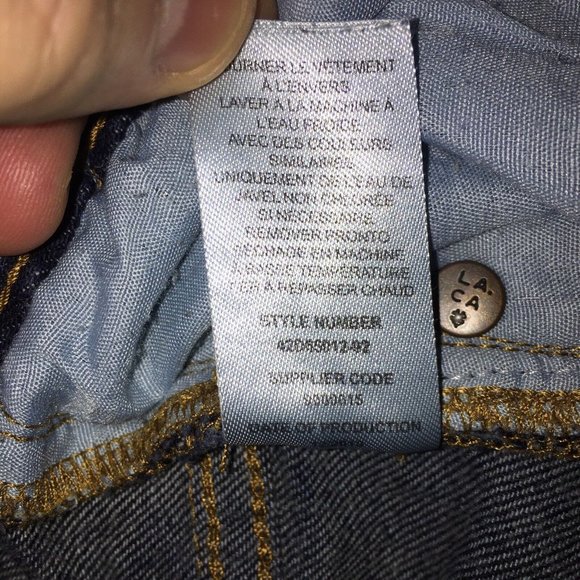 Lucky Brand Jeans Boys 18 Classic Straight Dark Wash Blue Denim High Rise - Picture 13 of 15